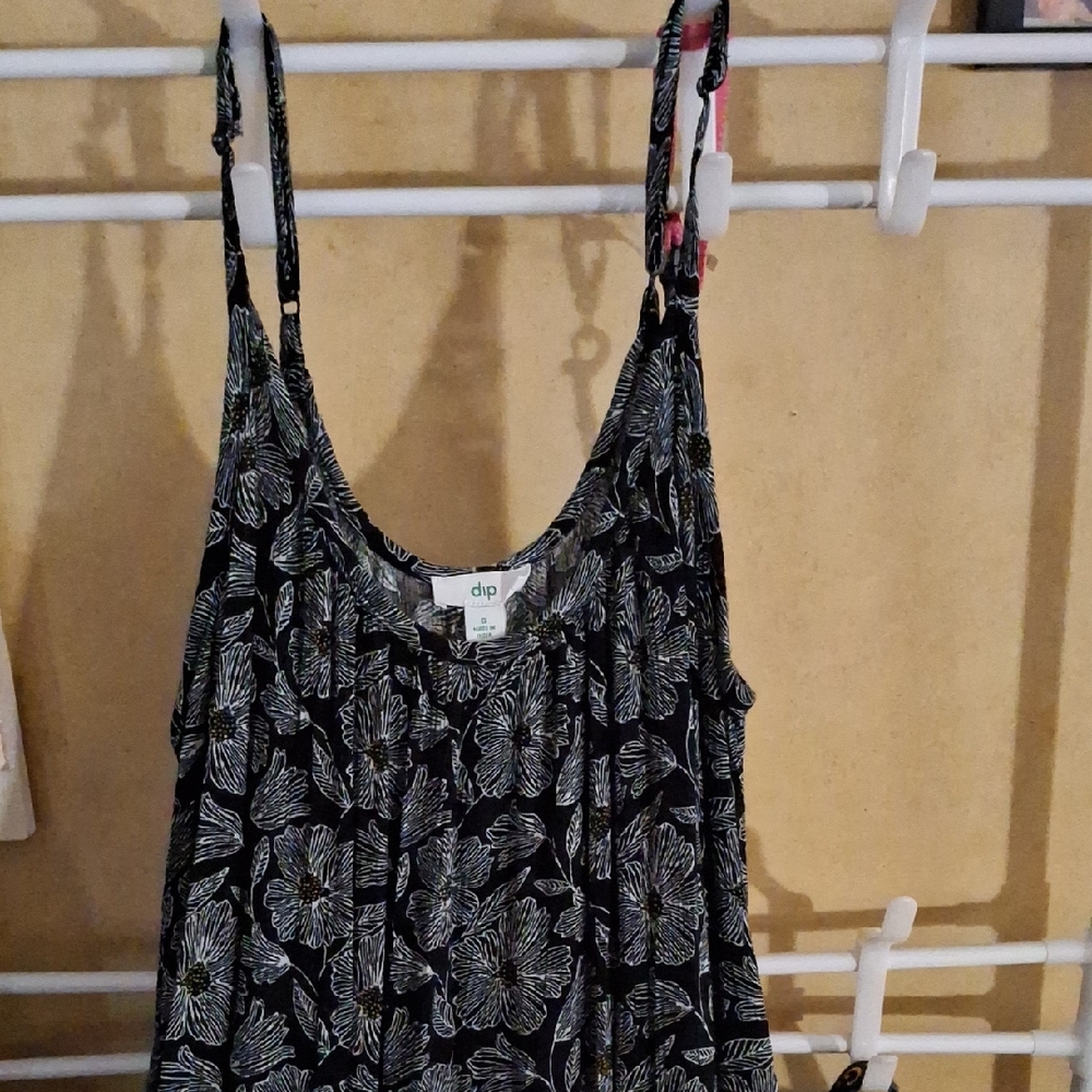 dip Black and White Floral Maxi Dress